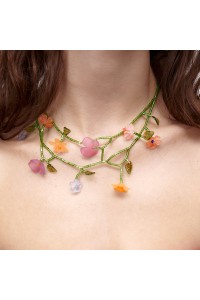 Super Fairy Colored Resin Flower Necklace