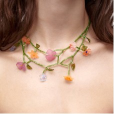 Super Fairy Colored Resin Flower Necklace