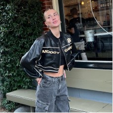 Street Cool Biker-Style Statement Jacket