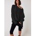  loose sweatshirt European and American fashion brand solid color hoodie waffle long-sleeved jacket