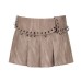 Western Cowgirl Style Mini Pleated Skirt Short Skirt