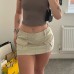 Street Pocket Mini Slim Denim Skirt