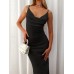 French suspender slim dress