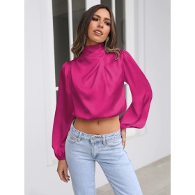 High-end French halter neck loose top