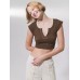 Summer Slim Ultra Short Sexy Hot Girl Knitted Thread Top