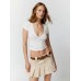 Sexy hot girl lace short-sleeved V-neck slim inner wear